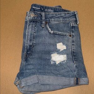 Old Navy Blue Distressed Denim Shorts